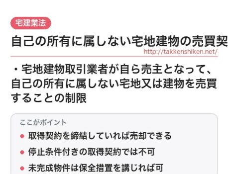 「自己の所有に属しない宅地建物の売買契約締結の制限（宅建業法）」とは？わかりやすく解説