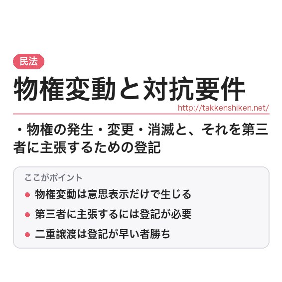 「物権変動と対抗要件」とは？わかりやすく解説の要点