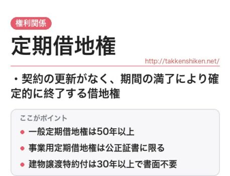 「定期借地権（借地借家法）」とは？わかりやすく解説