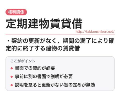 「定期建物賃貸借（借地借家法）」とは？わかりやすく解説