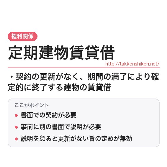 「定期建物賃貸借（借地借家法）」とは？わかりやすく解説の要点