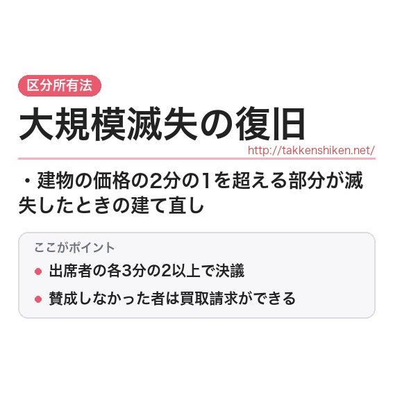「大規模滅失の復旧」とは？わかりやすく解説の要点