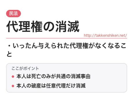 「代理権の消滅（民法）」とは？わかりやすく解説