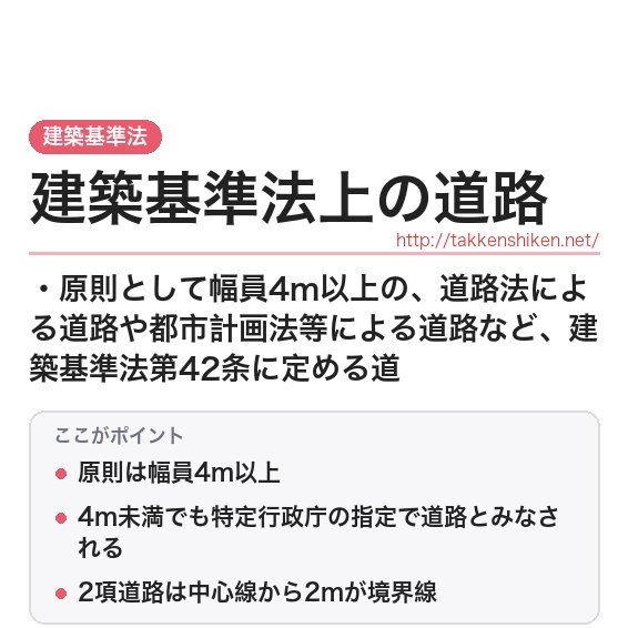「道路（建築基準法）」とは？わかりやすく解説の要点