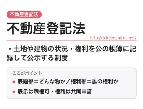 不動産登記法とは？宅建の不動産登記法をわかりやすく解説！