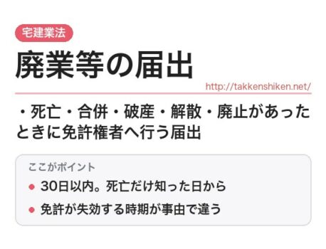 「廃業等の届出（宅建業法）」とは？わかりやすく解説