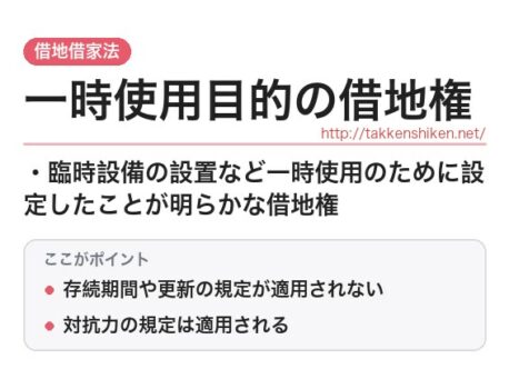 「一時使用目的の借地権（借地借家法）」とは？わかりやすく解説