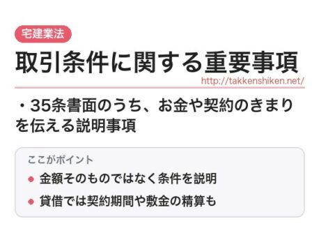 「取引条件に関する重要事項（宅建業法）」とは？わかりやすく解説