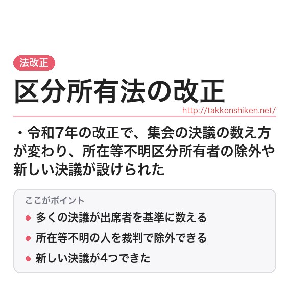 「区分所有法の改正」とは?わかりやすく解説の要点