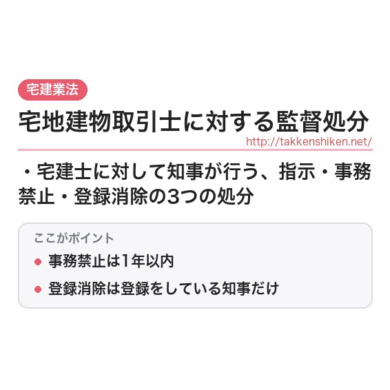 「宅地建物取引士に対する監督処分」とは？わかりやすく解説の要点