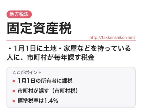 「固定資産税（地方税法）」とは？わかりやすく解説