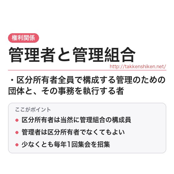 「管理者と管理組合（区分所有法）」とは？わかりやすく解説の要点