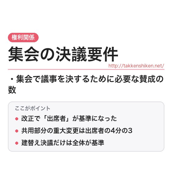 「集会の決議要件（区分所有法）」とは？わかりやすく解説の要点