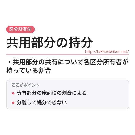 「共用部分の持分」とは？わかりやすく解説の要点