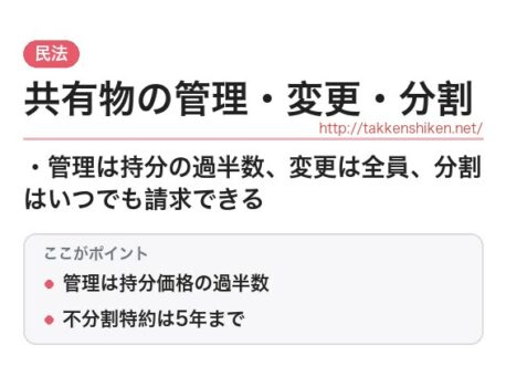 「共有物の管理・変更・分割（民法）」とは？わかりやすく解説