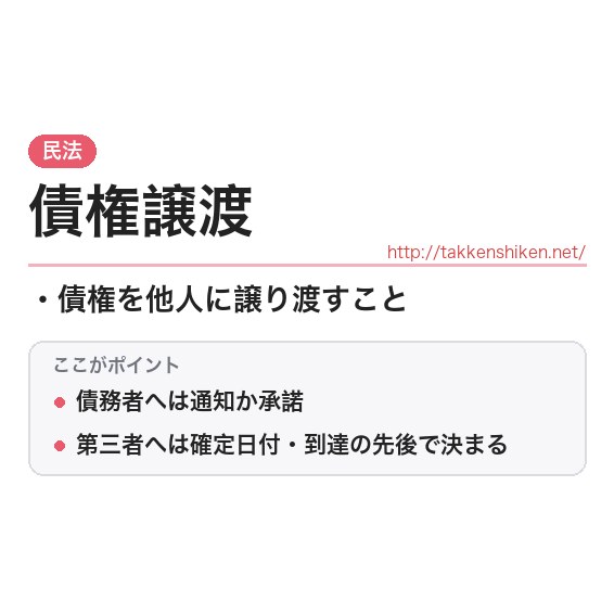 「債権譲渡」とは?わかりやすく解説の要点