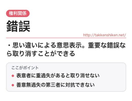 「錯誤（民法）」とは？わかりやすく解説