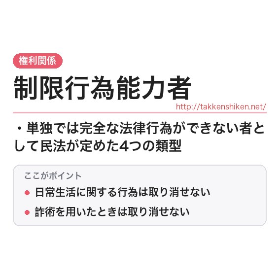 「制限行為能力者（民法）」とは？わかりやすく解説の要点