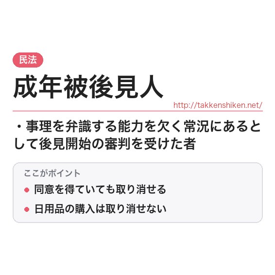 「成年被後見人」とは？わかりやすく解説の要点