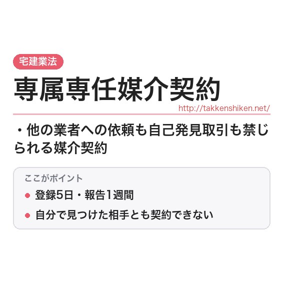 「専属専任媒介契約」とは？わかりやすく解説の要点