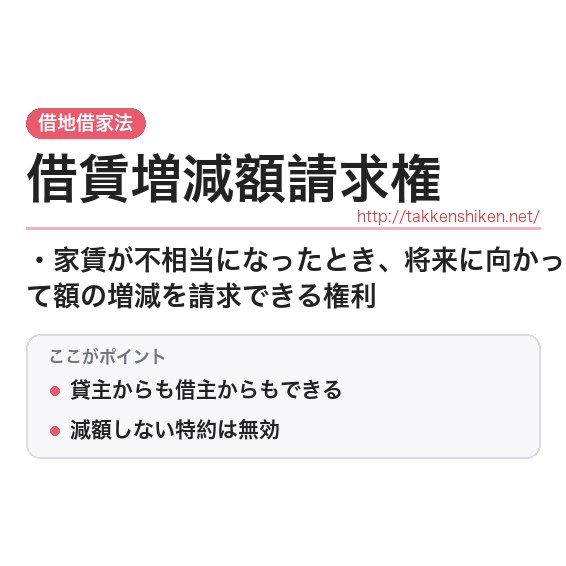 「借賃増減額請求権」とは？わかりやすく解説の要点
