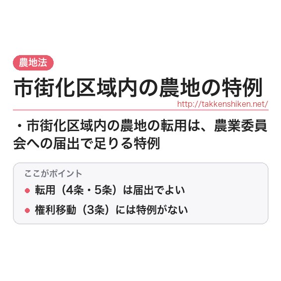 「市街化区域内の農地の特例」とは？わかりやすく解説の要点