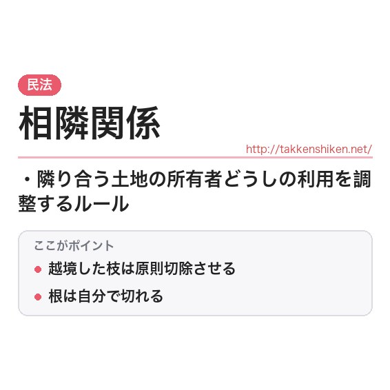 「相隣関係」とは？わかりやすく解説の要点