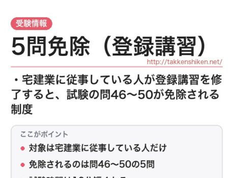 5問免除（登録講習）とは？わかりやすく解説！