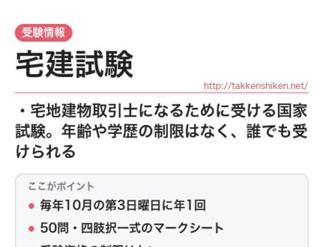 宅建試験とは？試験の概要をわかりやすく解説！