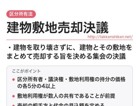 「建物敷地売却決議（区分所有法）」とは？わかりやすく解説
