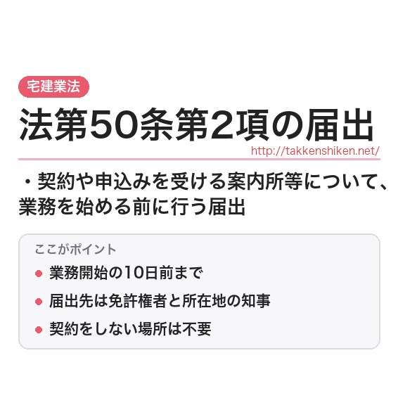 「法第50条第2項の届出」とは？わかりやすく解説の要点
