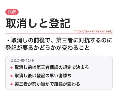 「取消しと登記（民法）」とは？わかりやすく解説