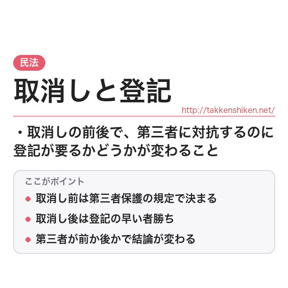 「取消しと登記」とは？わかりやすく解説の要点