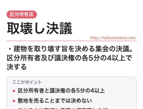 「取壊し決議（区分所有法）」とは？わかりやすく解説