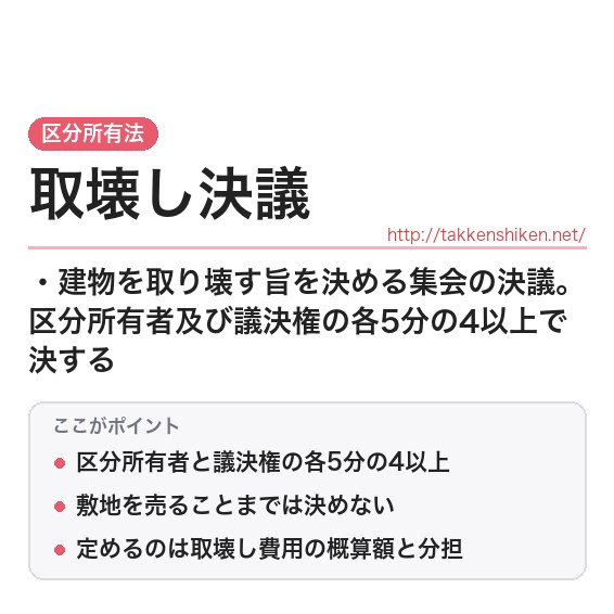 「取壊し決議」とは?わかりやすく解説の要点