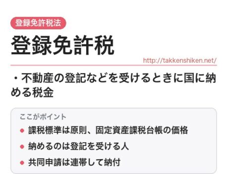 「登録免許税（登録免許税法）」とは？わかりやすく解説